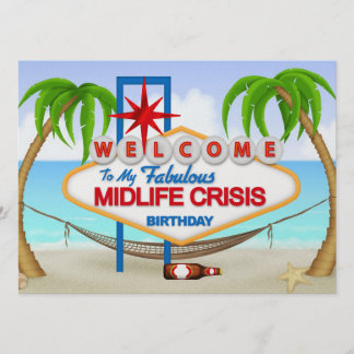 Midlife Crisis Birthday Celebration - SRF Einladung