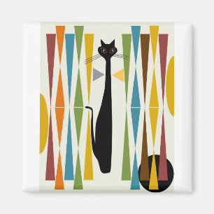 MidMod Kunst-Katze 2 Magnet