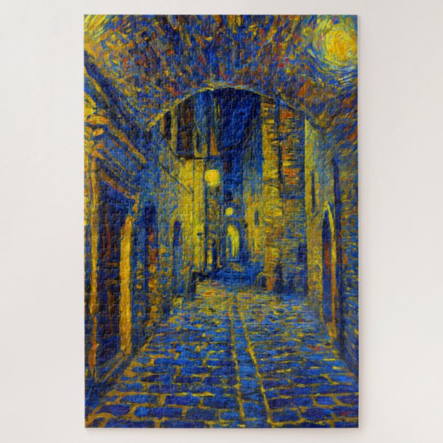 Midnight Assisi Archway Van Gogh Art Puzzle (Vertikal)