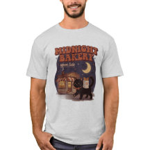 Midnight-Bäckerei-Shirt, Süßes Schwarzes-Katzen-T-