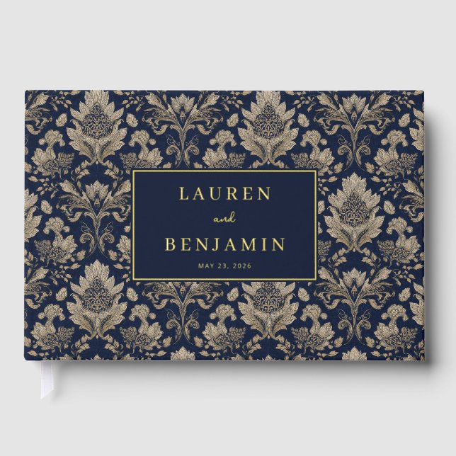 Midnight Baroque Wedding Gästebuch (Vorderseite)