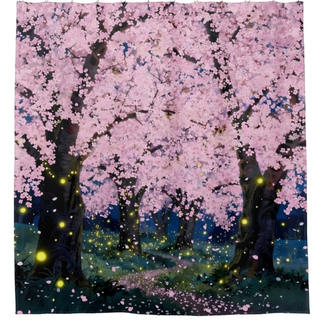 Midnight Bloom -  Duschvorhang (Vorderseite)