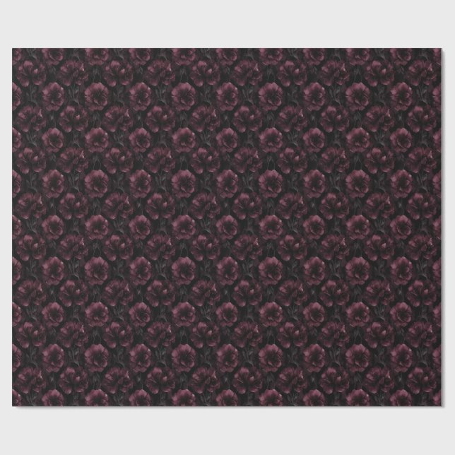 Midnight Bloom Muttertag Geschenkpapier (Flach)