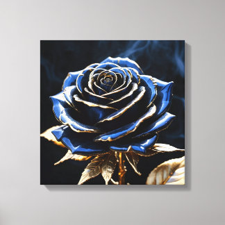 Midnight Bloom Rose Leinwanddruck