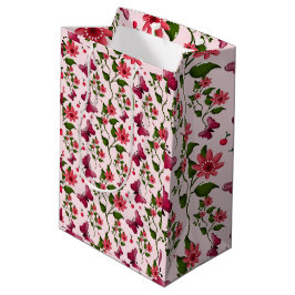 Midnight Bloom Schmetterling Floral  Mittlere Geschenktüte