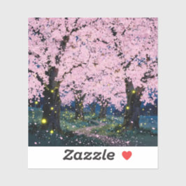 Midnight Bloom - Square Vinyl  Aufkleber