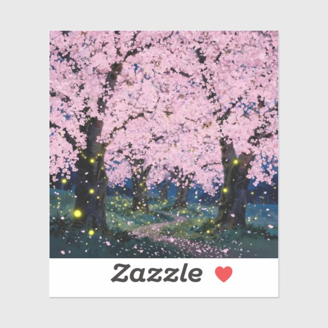 Midnight Bloom - Square Vinyl  Aufkleber (Blatt)