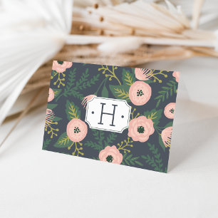 Midnight Blooms Monogram