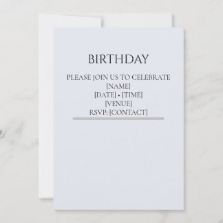 Midnight Blue Birthday Invitation Template | Edita Einladung