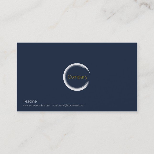 Midnight Blue Business Card Visitenkarte (Vorderseite)