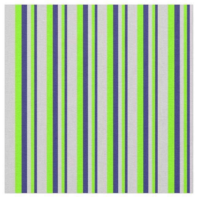 Midnight Blue, Chartreuse & Light Gray Colored Stoff (Nahaufnahme)