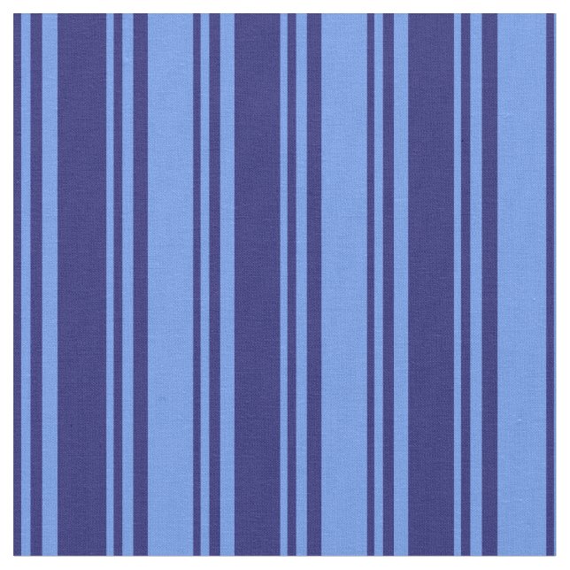 Midnight Blue & Cornflower Blue Pattern Stoff (Nahaufnahme)