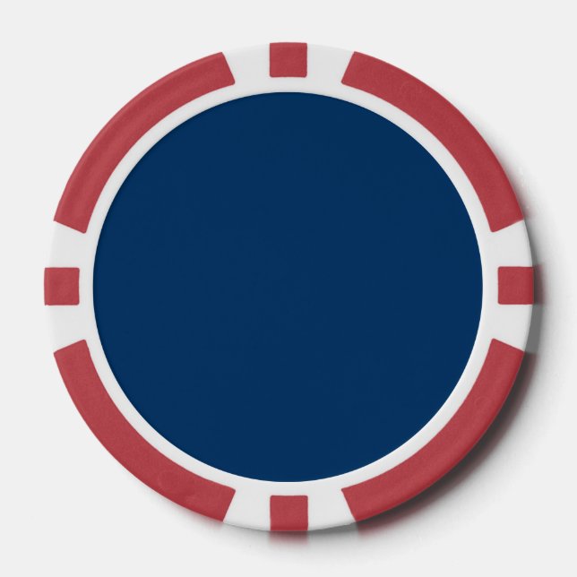 Midnight Blue Custom Poker Chip (Vorderseite)