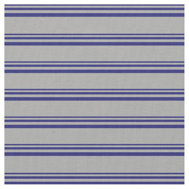 Midnight Blue & Dark Gray Lines Muster Stoff (Nahaufnahme)