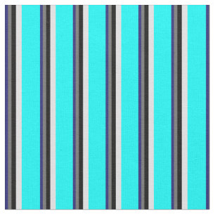 Midnight Blue, Dim Gray, Black, Lavender & Cyan Stoff