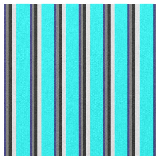 Midnight Blue, Dim Gray, Black, Lavender & Cyan Stoff (Nahaufnahme)