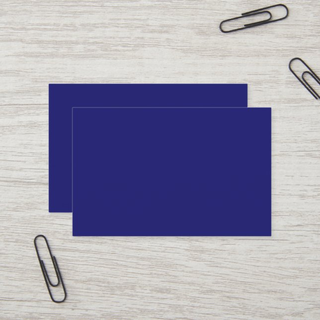 Midnight Blue European Business Card Visitenkarte (Vorderseite/Rückseite Beispiel)