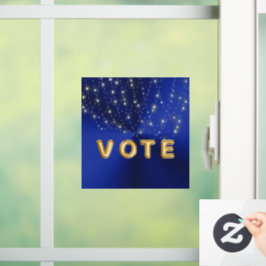 Midnight Blue Starlight Cascade Vote Fensteraufkleber