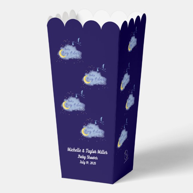 Midnight Blue Starlit Baby Boy Bliss Stork Geschenkschachtel (Vorderseite)