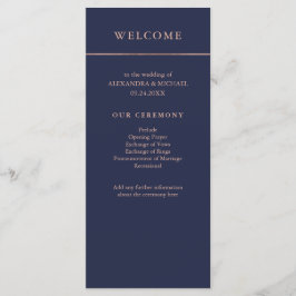 Midnight Blue und Imitate Rose Gold Border Program Programm