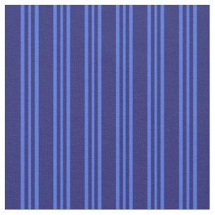 Midnight Blue und Royal Blue Lines Stoff