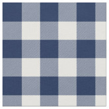 Midnight Blue und White Gingham Kariert