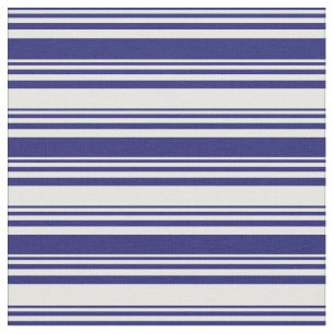 Midnight Blue & White Streifen Stoff