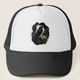 Midnight Botanical Raven Truckerkappe