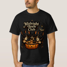 Midnight Brew Club T-Shirt Herren Halloween Tee