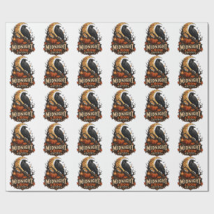 Midnight Crow Society Gothic Halloween Rabe Geschenkpapier