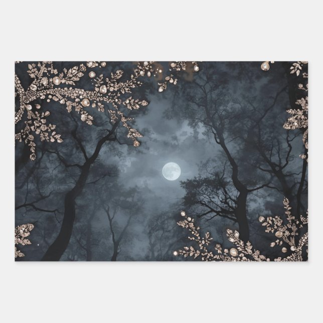 Midnight Crystal  Geschenkpapier Set (Vorderseite)