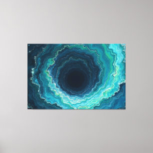 Midnight Currents – 150 cm x 100 cm Abstrakte flie Leinwanddruck