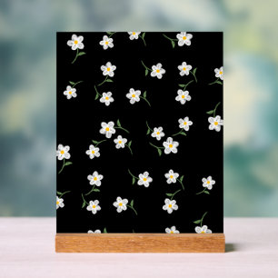 Midnight Daisy Botanische Wandkunst Kunstdruck  Acrylschild