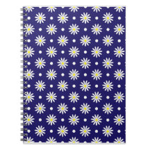 Midnight Daisy Spiral Notebook