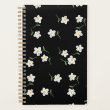 Midnight Daisy Tagesplaner | Elegante Blumenmuster