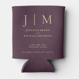 Midnight Fig & Champagne Formal Classic Wedding Dosenkühler
