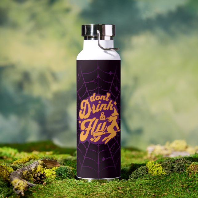Midnight Flight: A Spooky Retro Trinkflasche (Außenbereich)