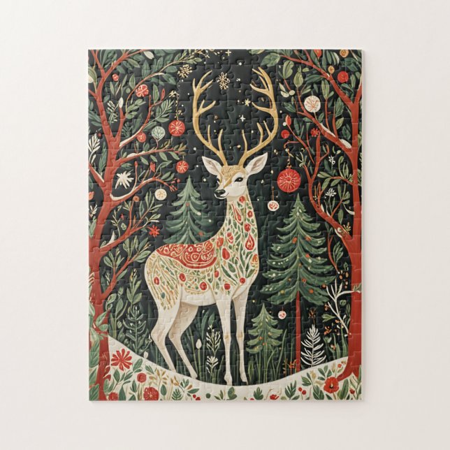 Midnight Forest Christmas Deer (Vertikal)