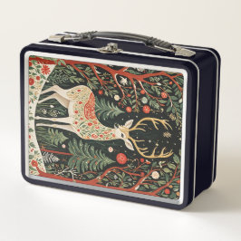 Midnight Forest Christmas Deer Metall Brotdose
