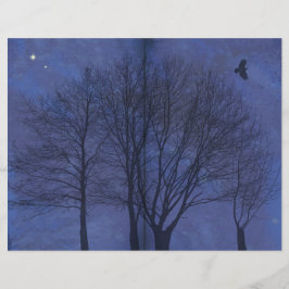 Midnight Forest Dark Journal Page