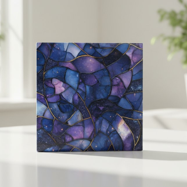Midnight Galaxy Stained Glass Mosaic Fliese (Von Creator hochgeladen)
