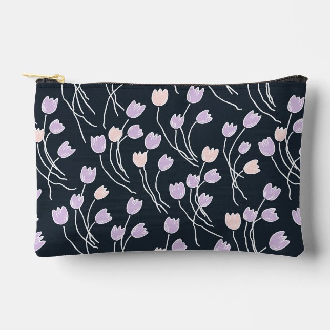 Midnight Garden Dark Floral Zubehörtasche (Vorderseite)