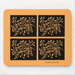 Midnight Garden Line Golden Amber Mousepad