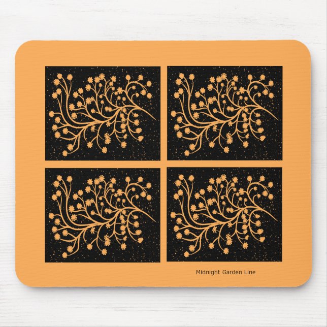 Midnight Garden Line Golden Amber Mousepad (Vorne)