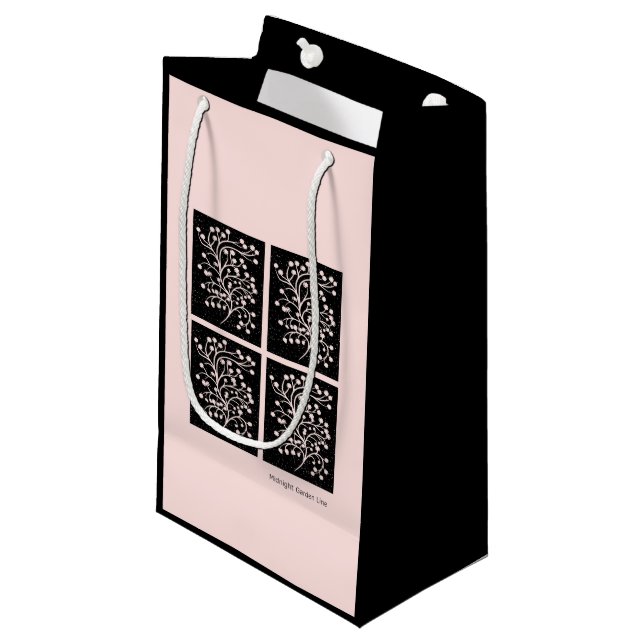 Midnight Garden Line Soft Pink Kleine Geschenktüte (Vorderseite Schrägansicht)