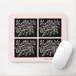 Midnight Garden Line Soft Pink Mousepad