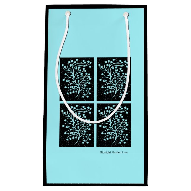 Midnight Garden Line Turquoise Mist Kleine Geschenktüte (Vorderseite)