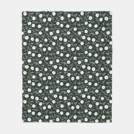 Midnight Garden Modern Farmhouse Daisy Pattern Fleecedecke