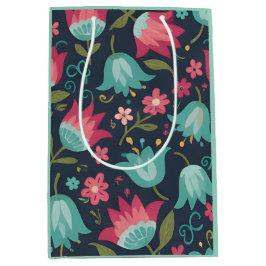 Midnight Garden: Moody Tulip & Teal Blossom Mittlere Geschenktüte