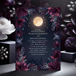 Midnight Garden Moon Wedding Einladung